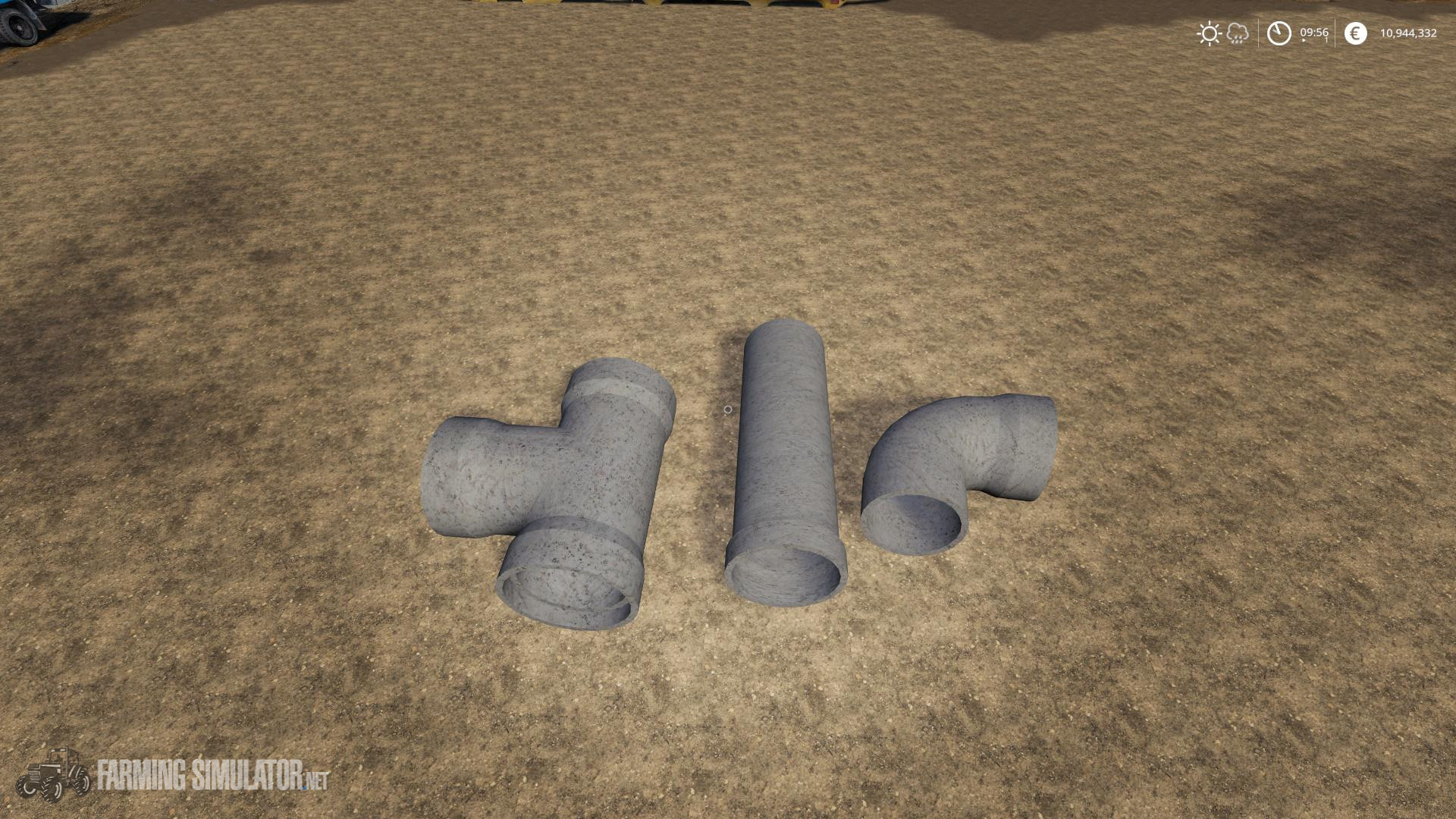 Dynamic Concrete Pipes Pack v 1.0 - FS19 Objects