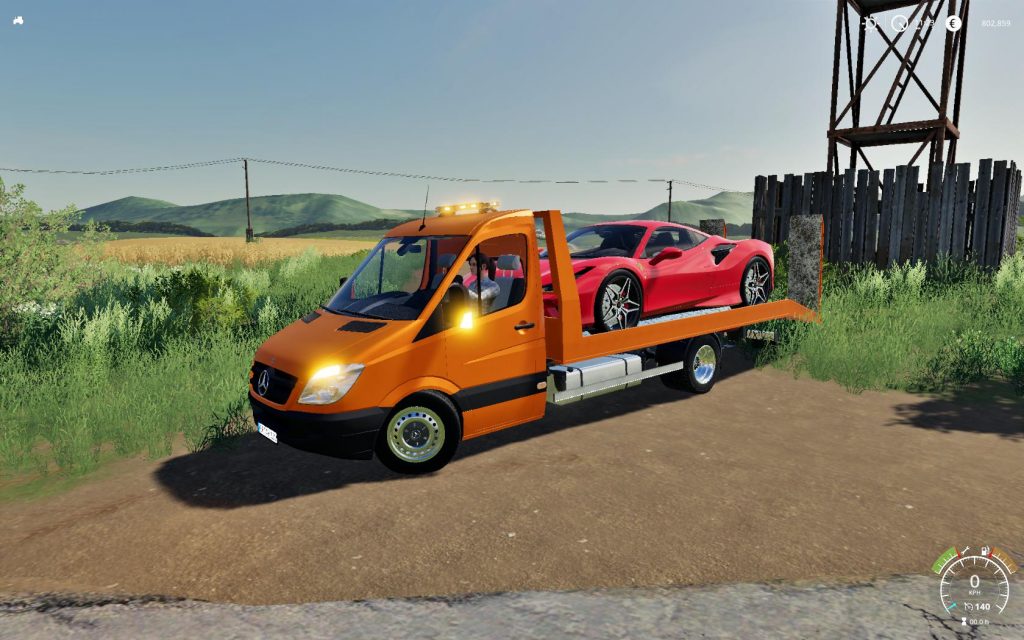 Mercedes Sprinter Transporter FS19 v 1.0 - Farming Simulator Mods