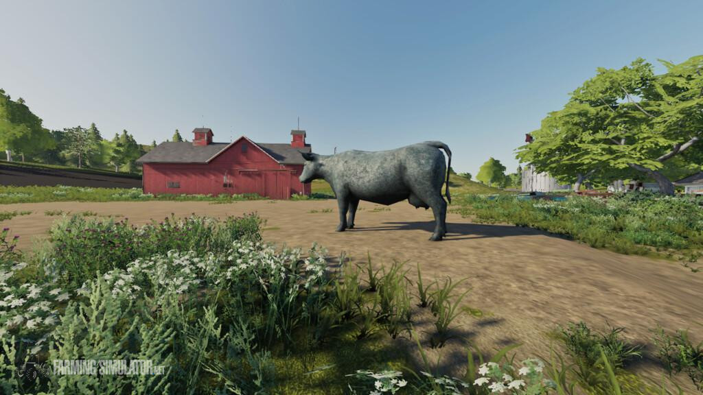 Cow Statue V 10 Fs19 Objects 8649