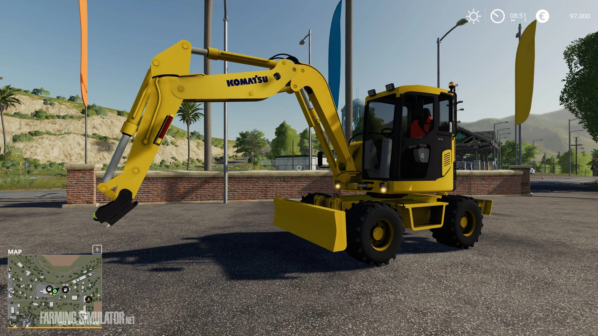 Komatsu PW98 v 1.0 - FS19 Forklifts & Excavators