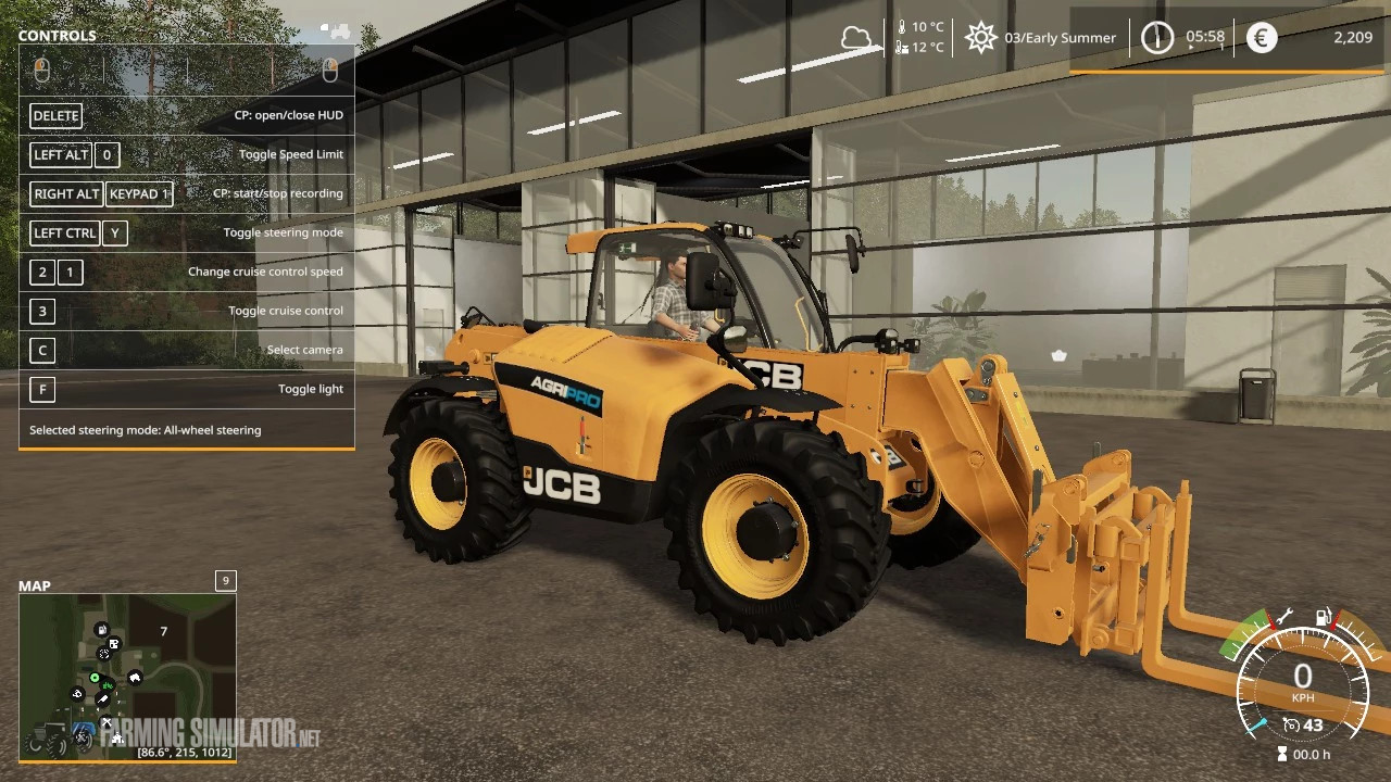 Jcb 542-70 Myers Agri Black Edition V 1.0 - Fs19 Forklifts & Excavators