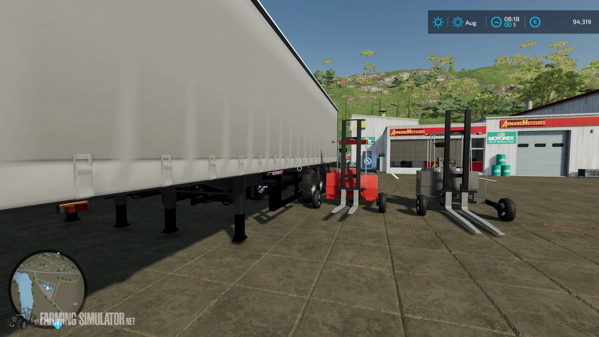 Trailer With Forklift V Farming Simulator Mods