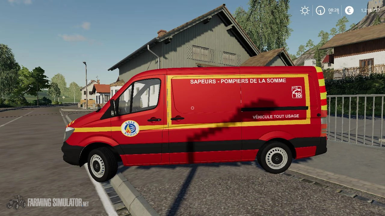 Mercedes Benz Sprinter 313.CDI VTU Sdis80 v 2.0 - Farming Simulator 19 Mods