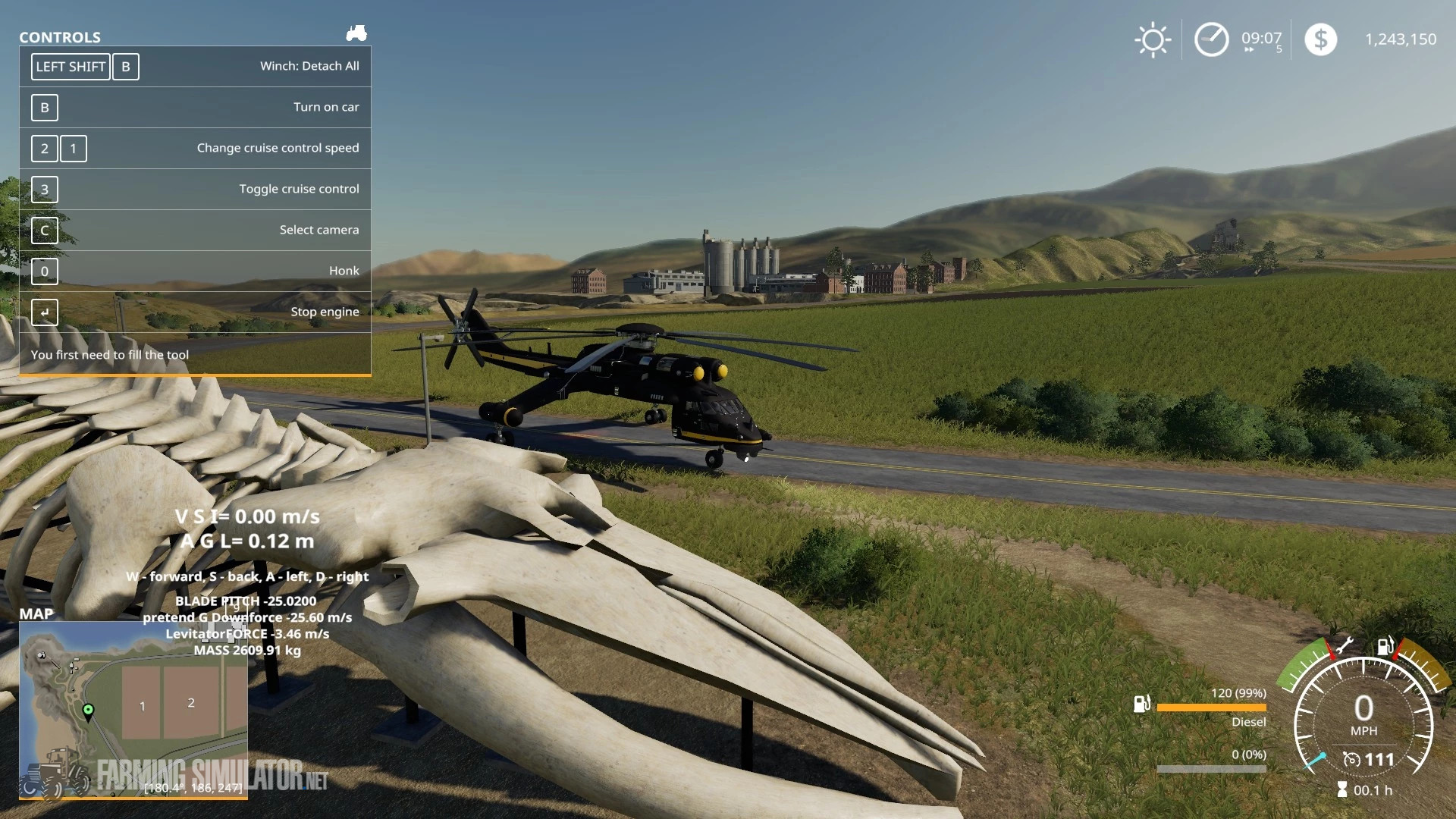 HeavyLift helicopter FS19 v 1.0 - Farming Simulator 19 Mods